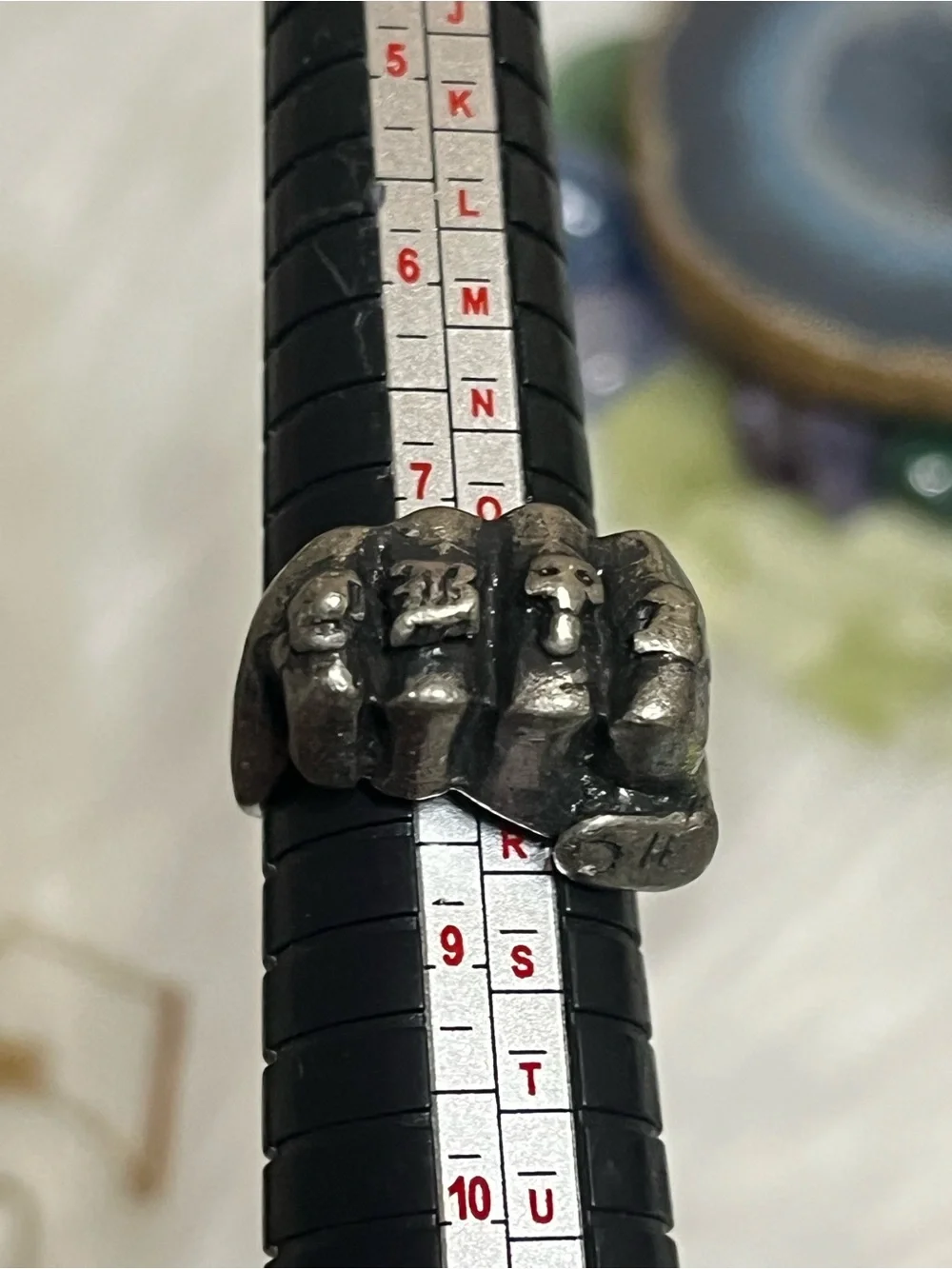 Biker Style Fist Ring